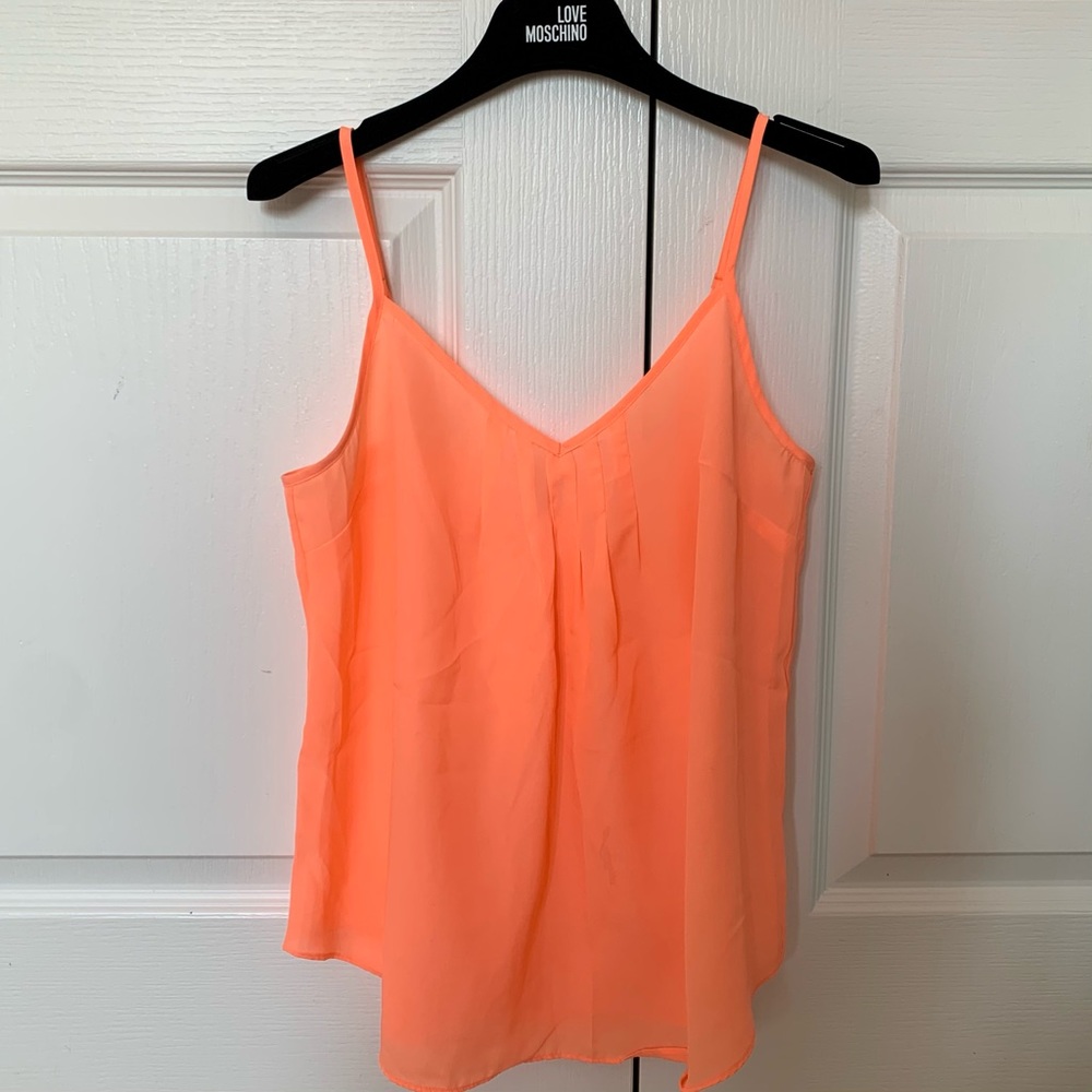 Aritzia Candy Peach chiffon tank size M